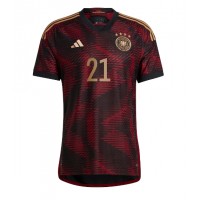 Camiseta Alemania Ilkay Gundogan #21 Segunda Equipación Replica Mundial 2022 mangas cortas